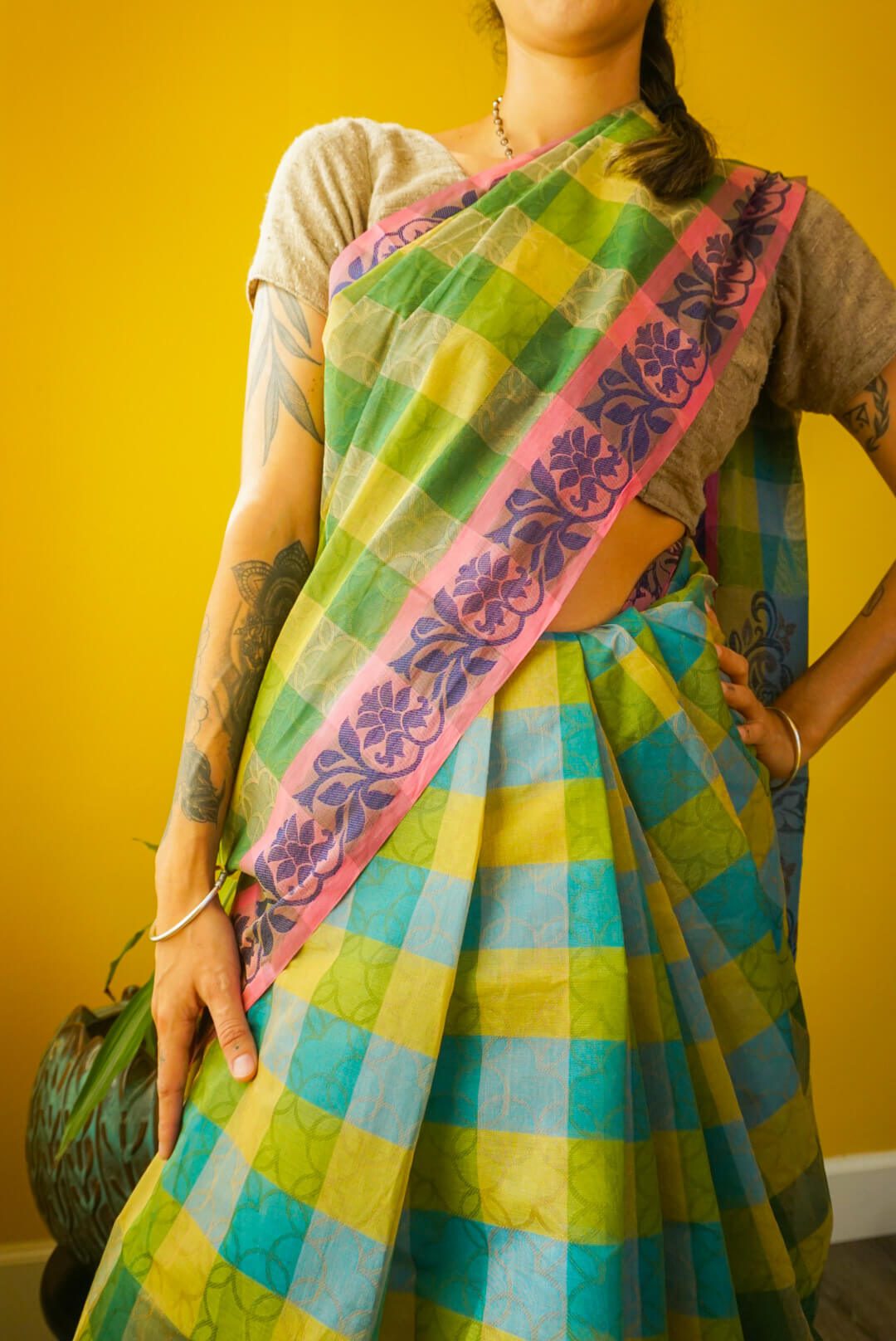 Spring Picnic South Indian Handloom Sari