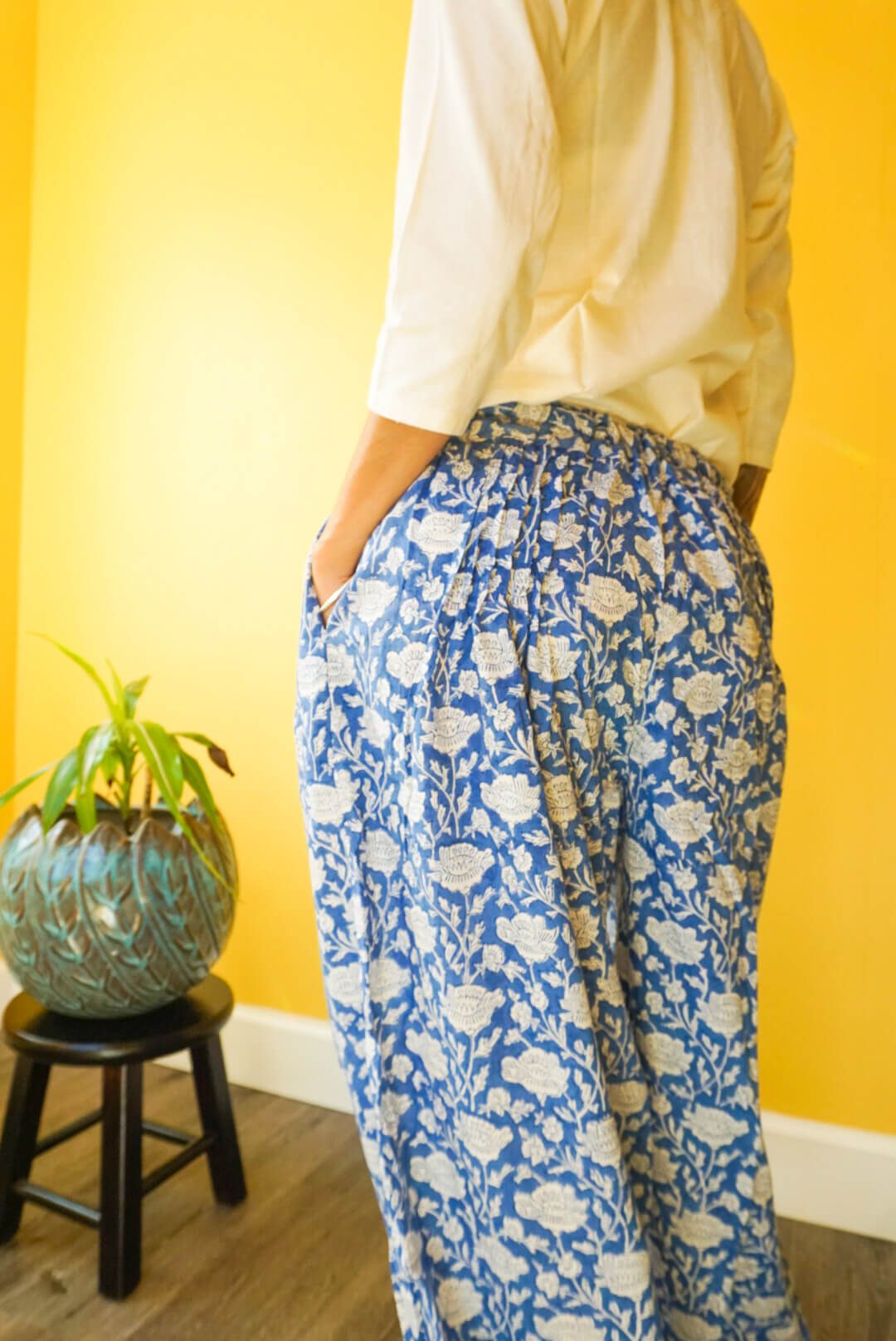 Nila Carnation Blockprint Harm Pants