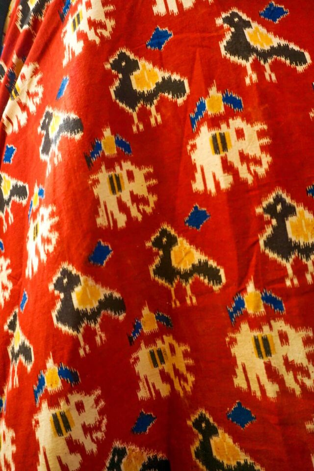 Chakori Maroon Ajrak Maxi Skirt