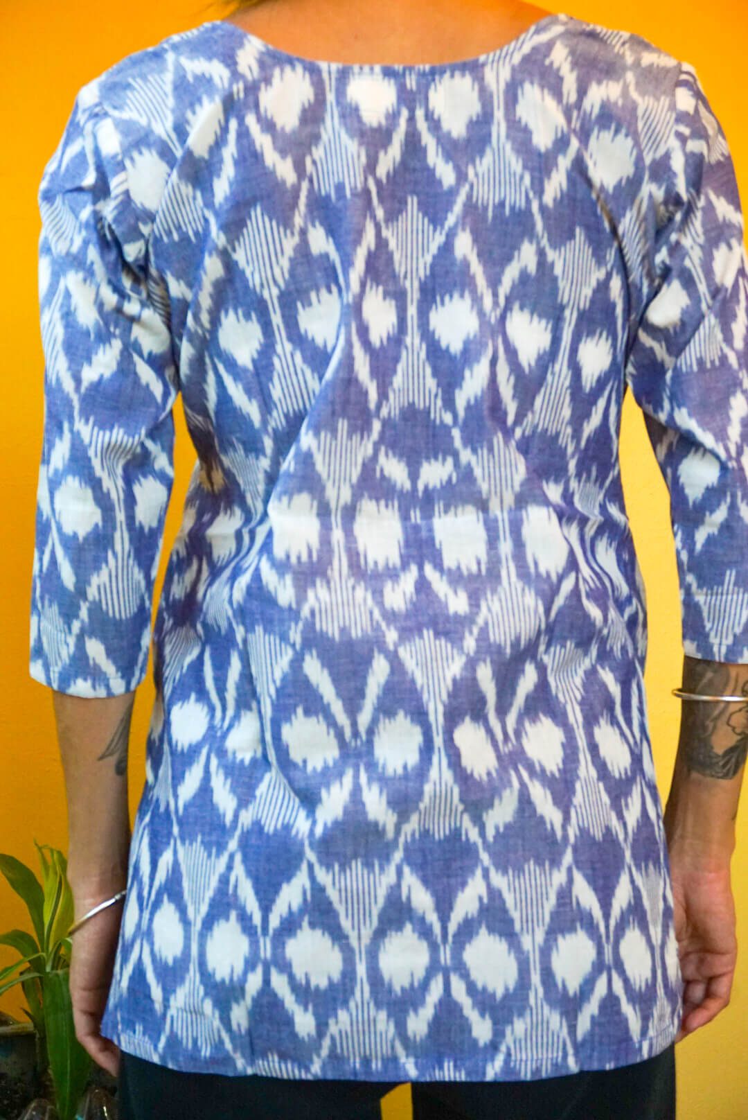 Hydrangea Handloom Ikat Kurti