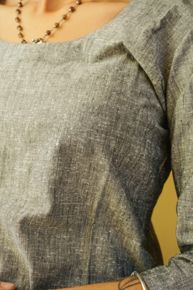 Gray Khadi Kurti