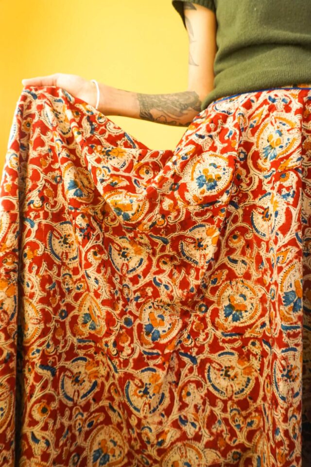 Auburn Ajrak Maxi Skirt