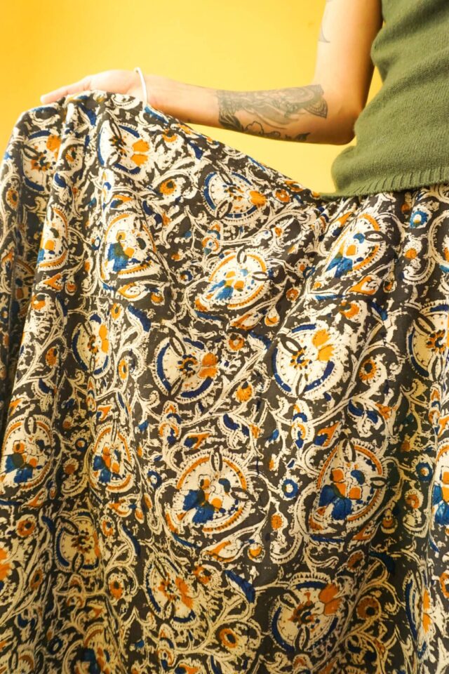 Onyx Ajrak Maxi Skirt