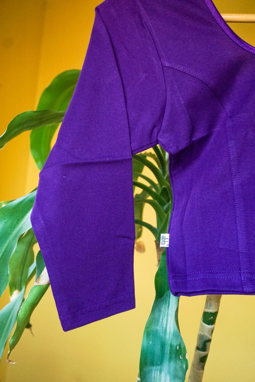 Purple Stretchy Sari Blouse