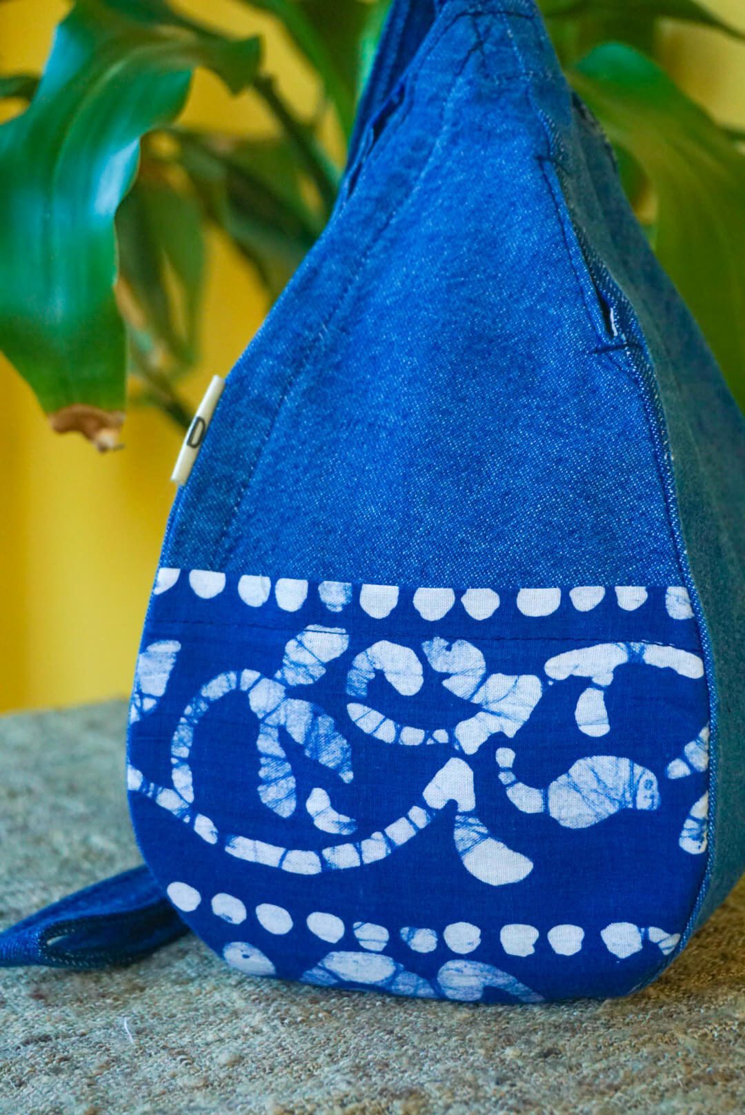 Denim Batik Japa Bead Bag