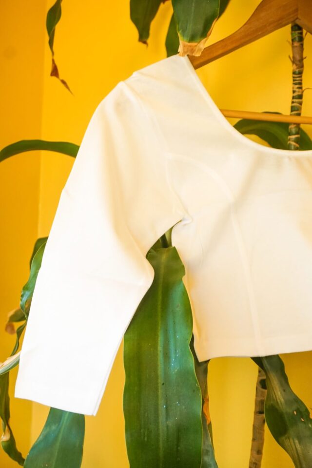 White Stretchy Sari Blouse